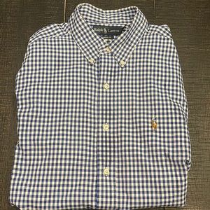 Ralph Lauren Polo Button up Dress Shirt Size Large